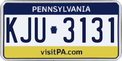 PA license plate KJU3131