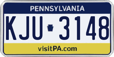 PA license plate KJU3148
