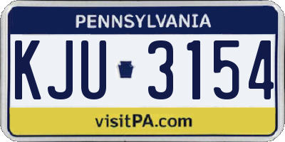PA license plate KJU3154