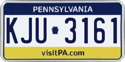 PA license plate KJU3161