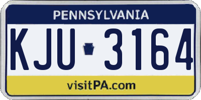 PA license plate KJU3164
