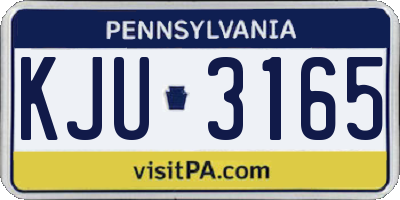 PA license plate KJU3165
