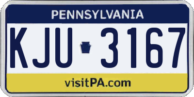 PA license plate KJU3167