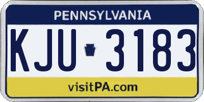 PA license plate KJU3183