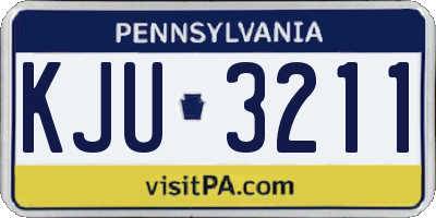 PA license plate KJU3211