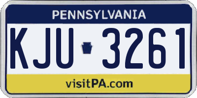 PA license plate KJU3261