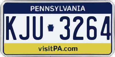 PA license plate KJU3264