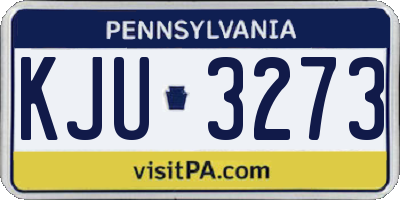 PA license plate KJU3273