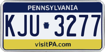 PA license plate KJU3277