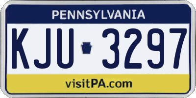 PA license plate KJU3297
