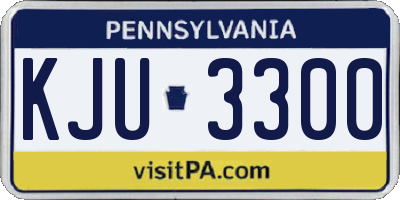 PA license plate KJU3300