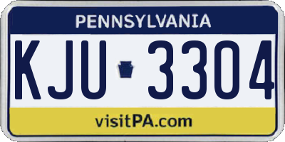 PA license plate KJU3304