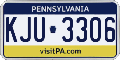 PA license plate KJU3306