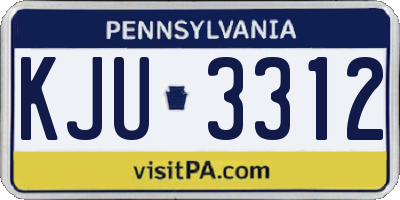 PA license plate KJU3312