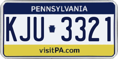 PA license plate KJU3321