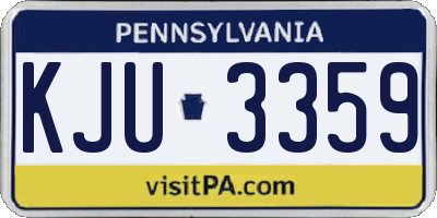 PA license plate KJU3359