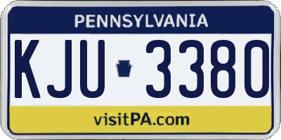 PA license plate KJU3380