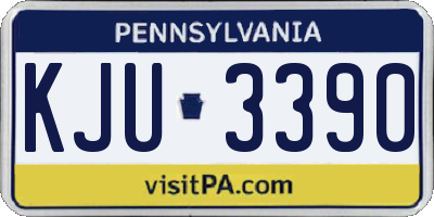 PA license plate KJU3390