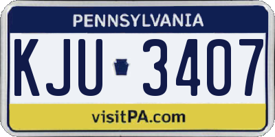 PA license plate KJU3407