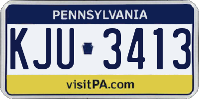 PA license plate KJU3413