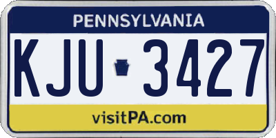 PA license plate KJU3427