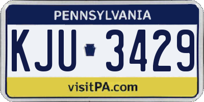 PA license plate KJU3429