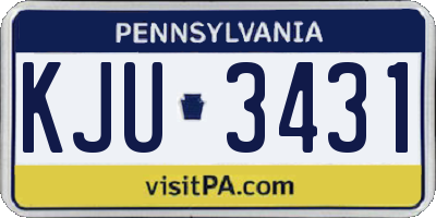 PA license plate KJU3431