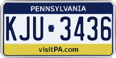 PA license plate KJU3436