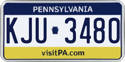 PA license plate KJU3480