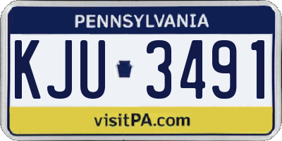 PA license plate KJU3491