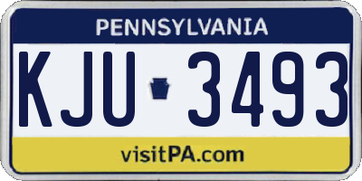 PA license plate KJU3493