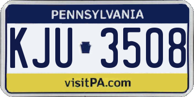 PA license plate KJU3508