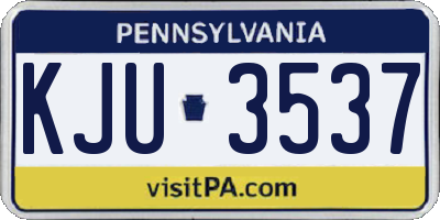 PA license plate KJU3537