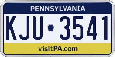 PA license plate KJU3541