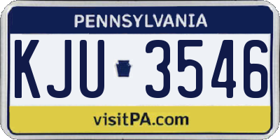PA license plate KJU3546
