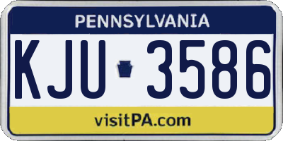 PA license plate KJU3586
