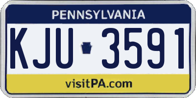 PA license plate KJU3591