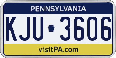 PA license plate KJU3606