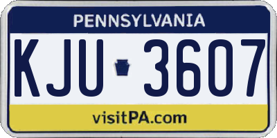 PA license plate KJU3607
