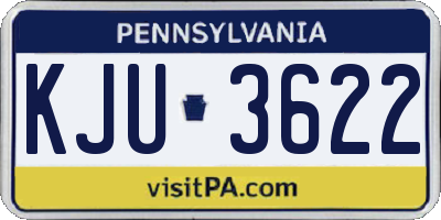 PA license plate KJU3622