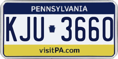 PA license plate KJU3660