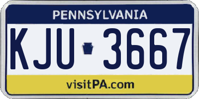 PA license plate KJU3667