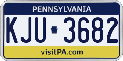 PA license plate KJU3682