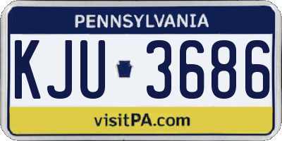 PA license plate KJU3686