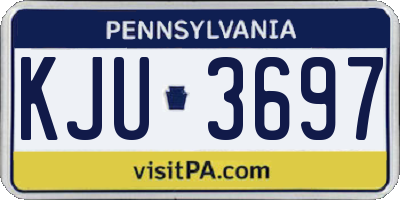 PA license plate KJU3697