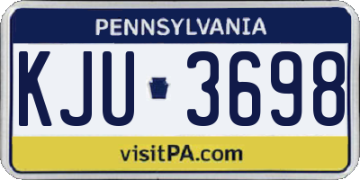 PA license plate KJU3698