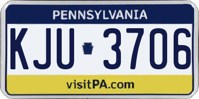 PA license plate KJU3706
