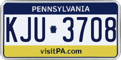 PA license plate KJU3708