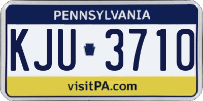 PA license plate KJU3710
