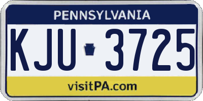 PA license plate KJU3725